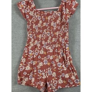 Baby GAP Girls 4T Babydoll Romper Shorts Milkmaid Floral Puff Sleeve Fairy NEW